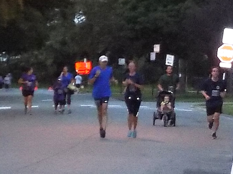 Chicago Full Moon Run Action at the Finish Line