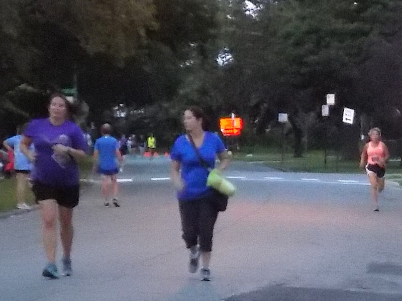 Chicago Full Moon Run Action at the Finish Line