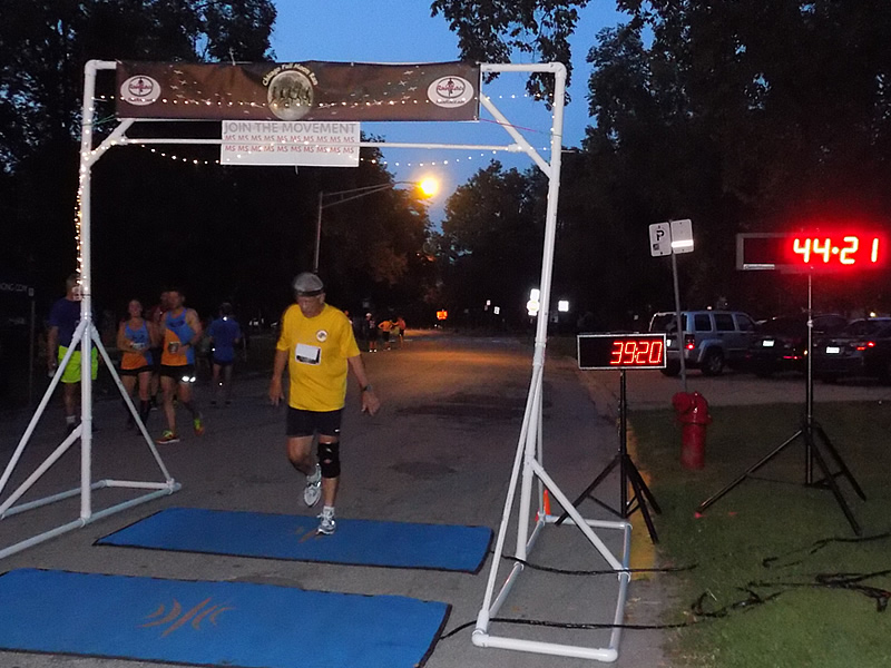 Chicago Full Moon Run Action at the Finish Line