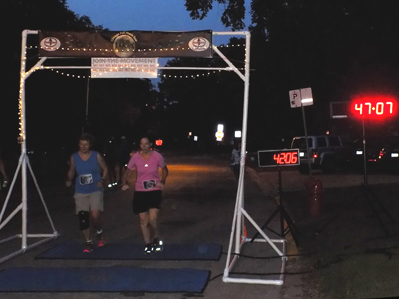 Chicago Full Moon Run Action at the Finish Line