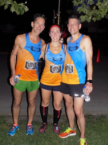 Chicago Full Moon Run Action at the Finish Line