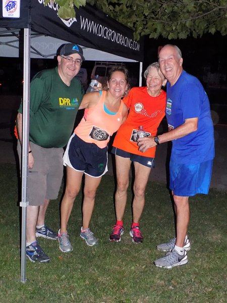 Chicago Full Moon Run Action at the Finish Line
