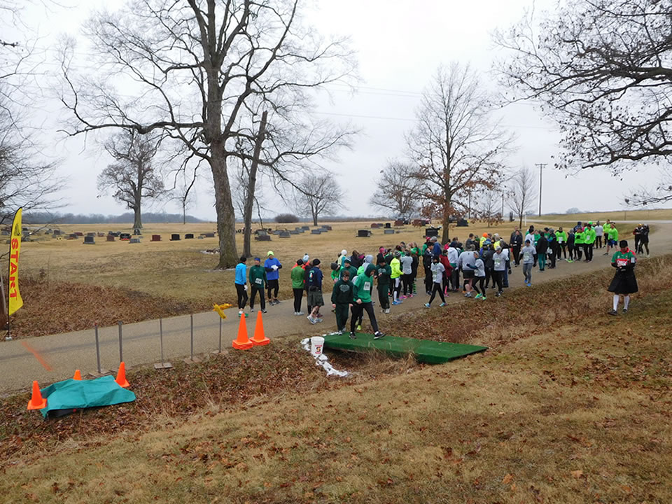Action near the start/finish area