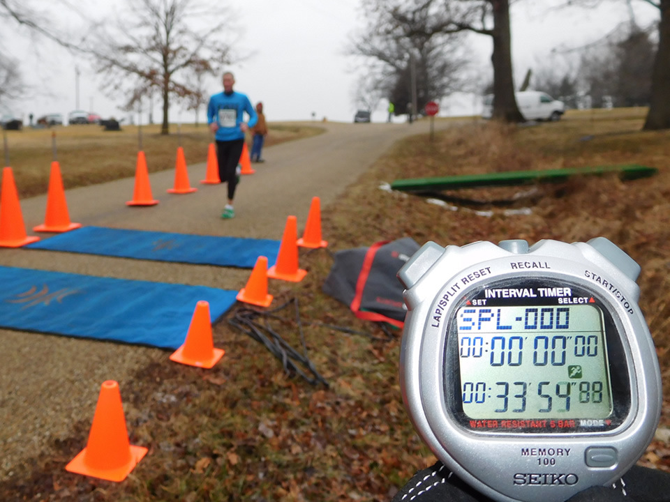 Action near the start/finish area