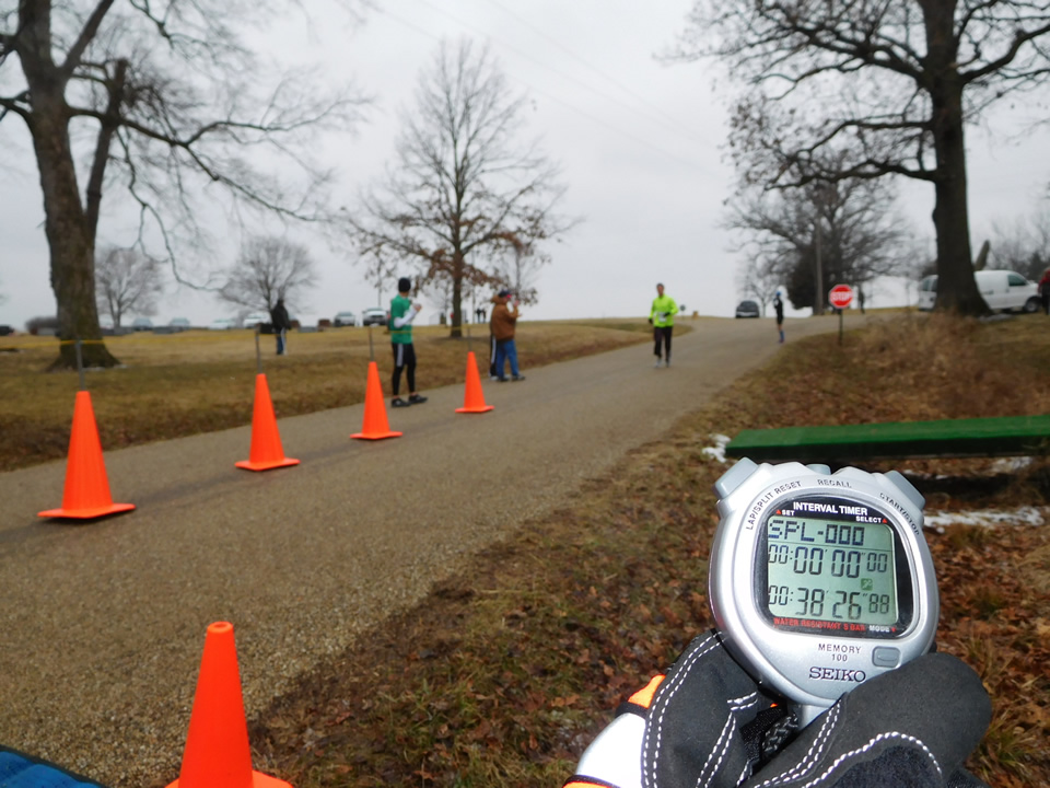 Action near the start/finish area