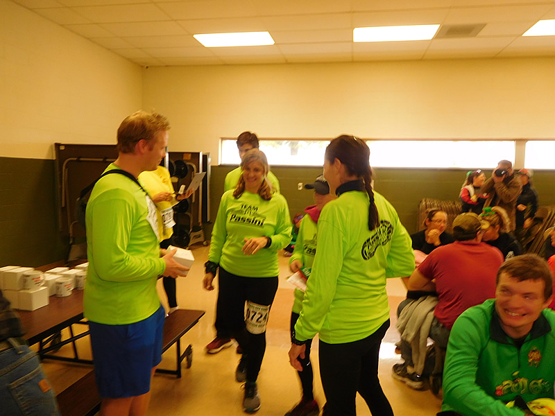 Post-race festivities with awards and homemade chili!