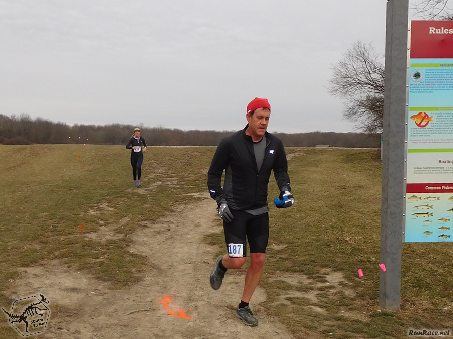 50-Km Runners on Cross Country Stretch near Bullfrog Lake