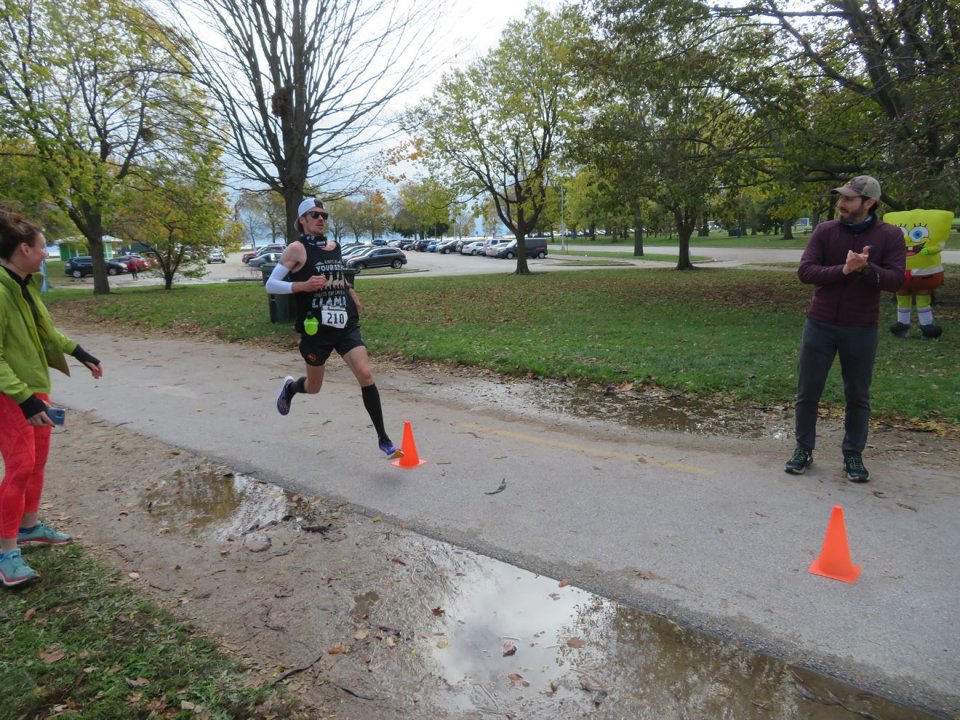 Action at Foster Beach Aid Station, Start/Finish Area