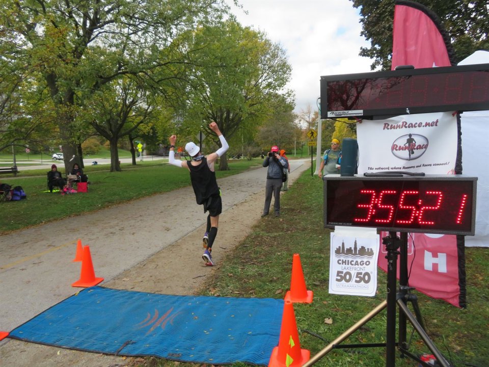 Action at Foster Beach Aid Station, Start/Finish Area