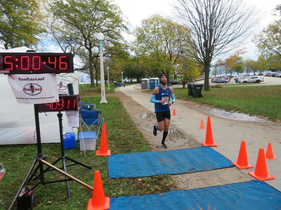 Action at Foster Beach Aid Station, Start/Finish Area
