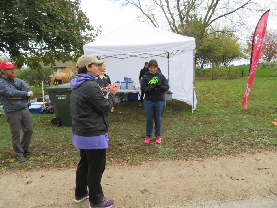 Action at Foster Beach Aid Station, Start/Finish Area