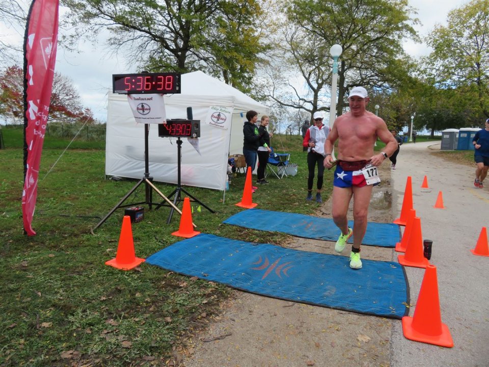Action at Foster Beach Aid Station, Start/Finish Area