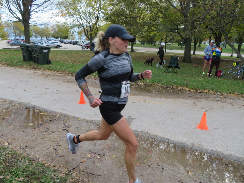 Action at Foster Beach Aid Station, Start/Finish Area