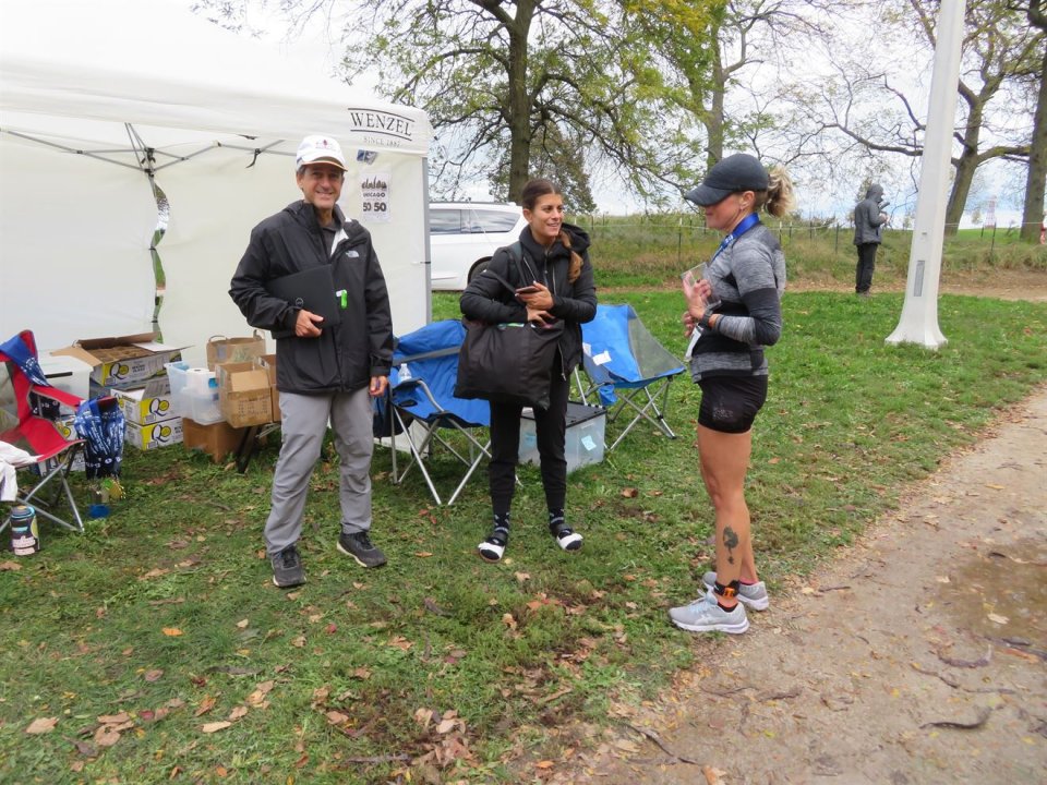 Action at Foster Beach Aid Station, Start/Finish Area