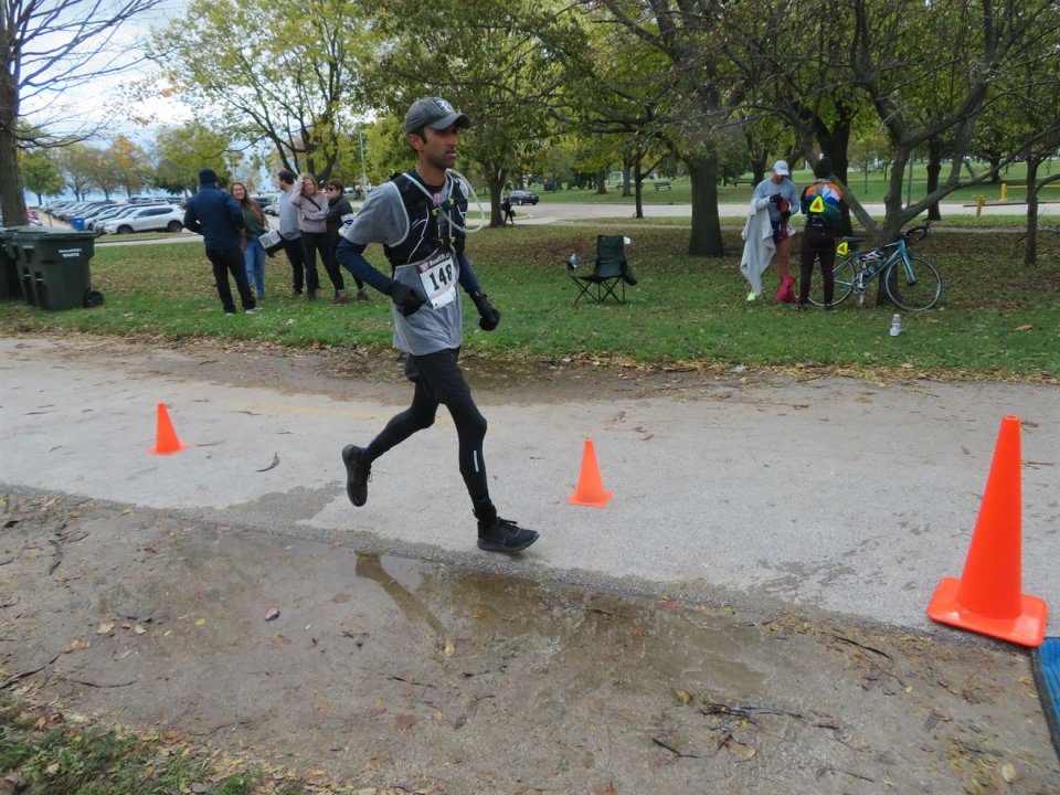 Action at Foster Beach Aid Station, Start/Finish Area