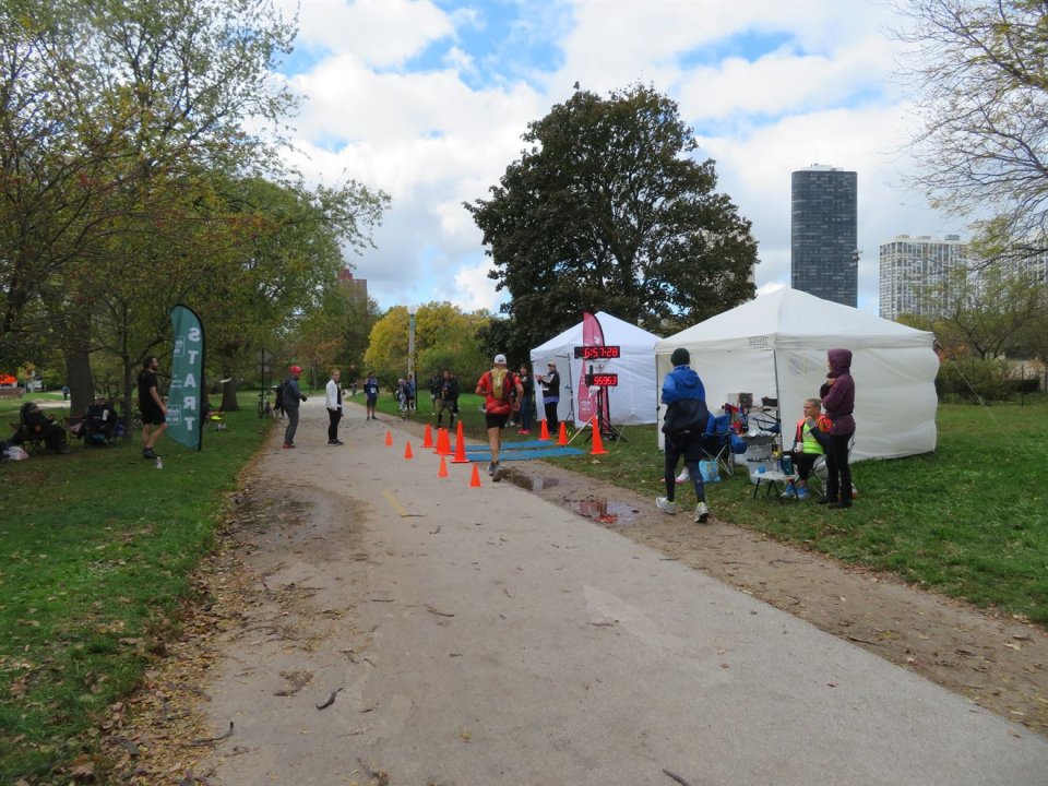 Action at Foster Beach Aid Station, Start/Finish Area