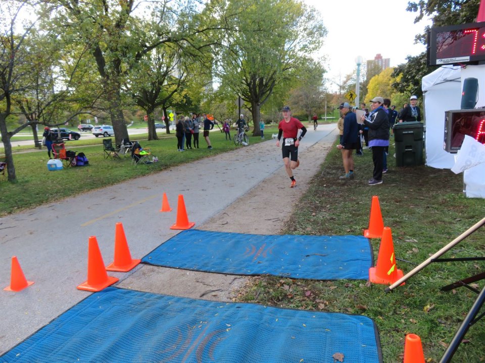 Action at Foster Beach Aid Station, Start/Finish Area