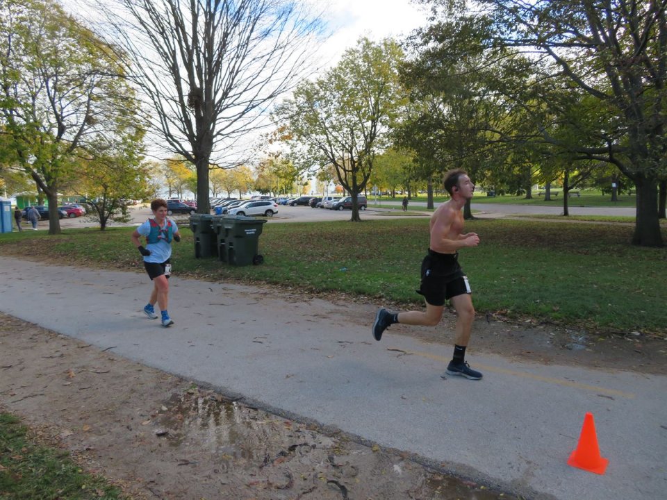 Action at Foster Beach Aid Station, Start/Finish Area
