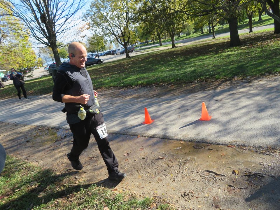 Action at Foster Beach Aid Station, Start/Finish Area