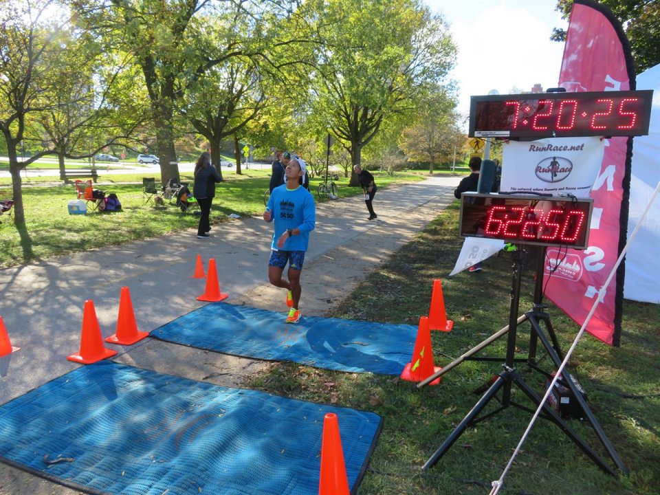Action at Foster Beach Aid Station, Start/Finish Area