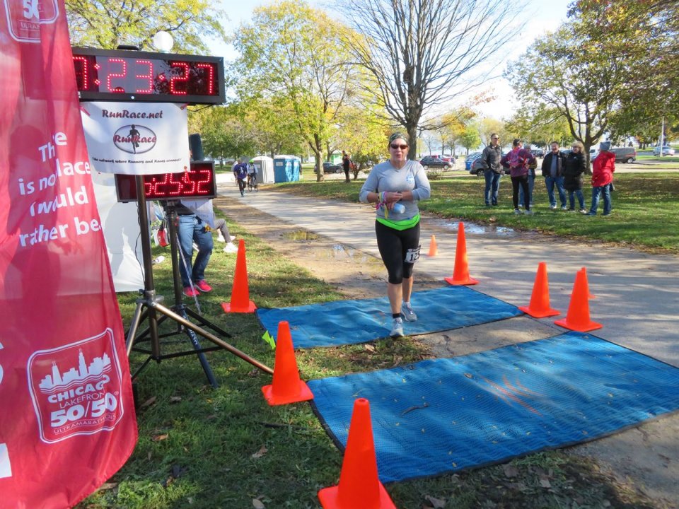 Action at Foster Beach Aid Station, Start/Finish Area