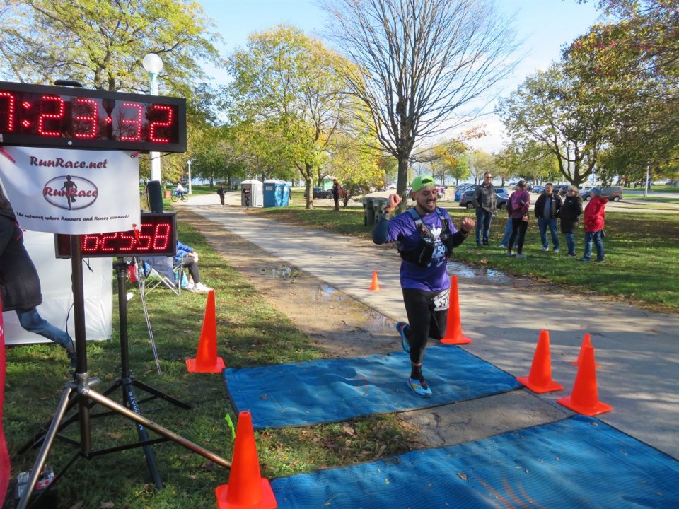 Action at Foster Beach Aid Station, Start/Finish Area