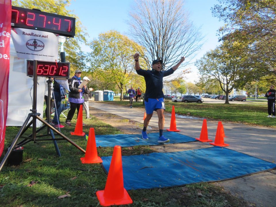 Action at Foster Beach Aid Station, Start/Finish Area