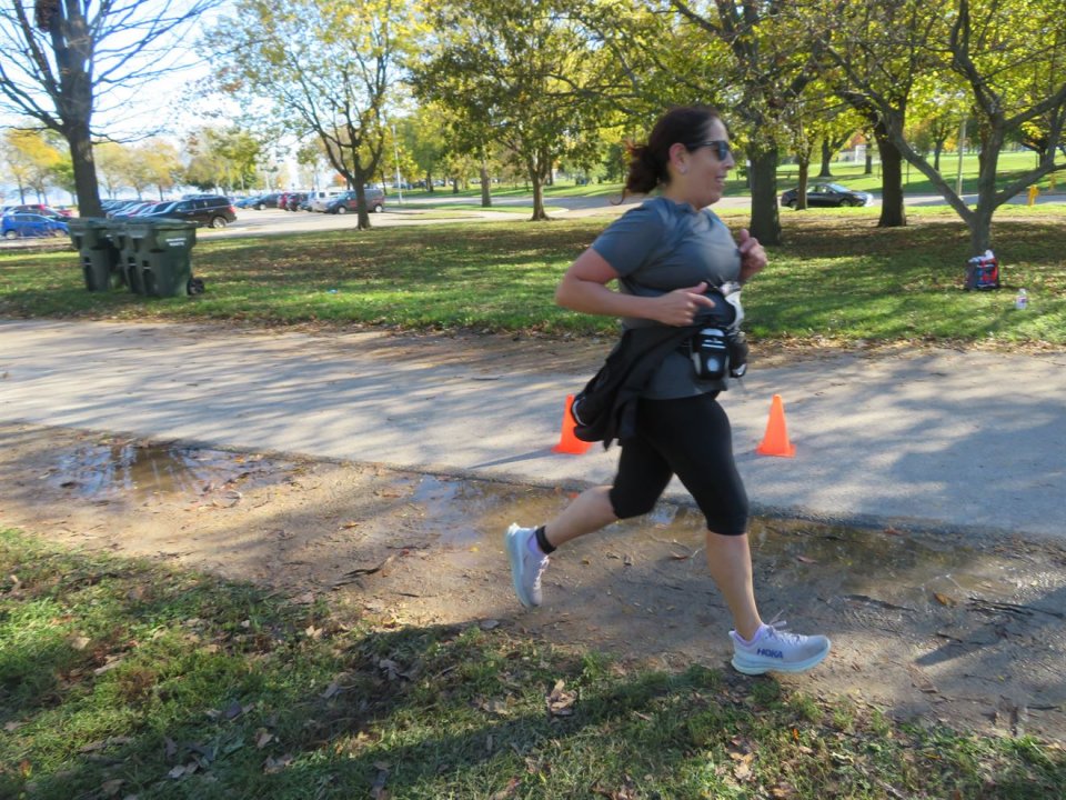 Action at Foster Beach Aid Station, Start/Finish Area
