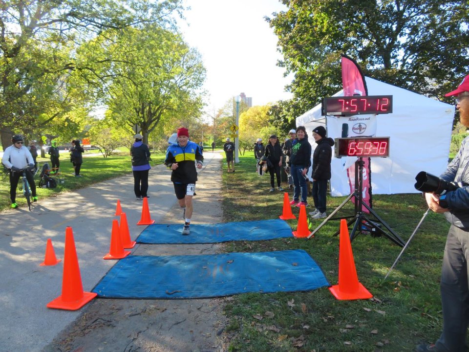 Action at Foster Beach Aid Station, Start/Finish Area