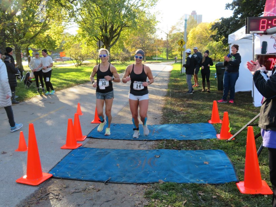 Action at Foster Beach Aid Station, Start/Finish Area