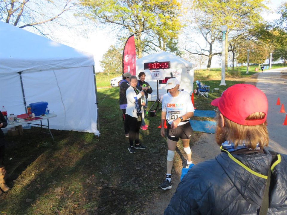 Action at Foster Beach Aid Station, Start/Finish Area