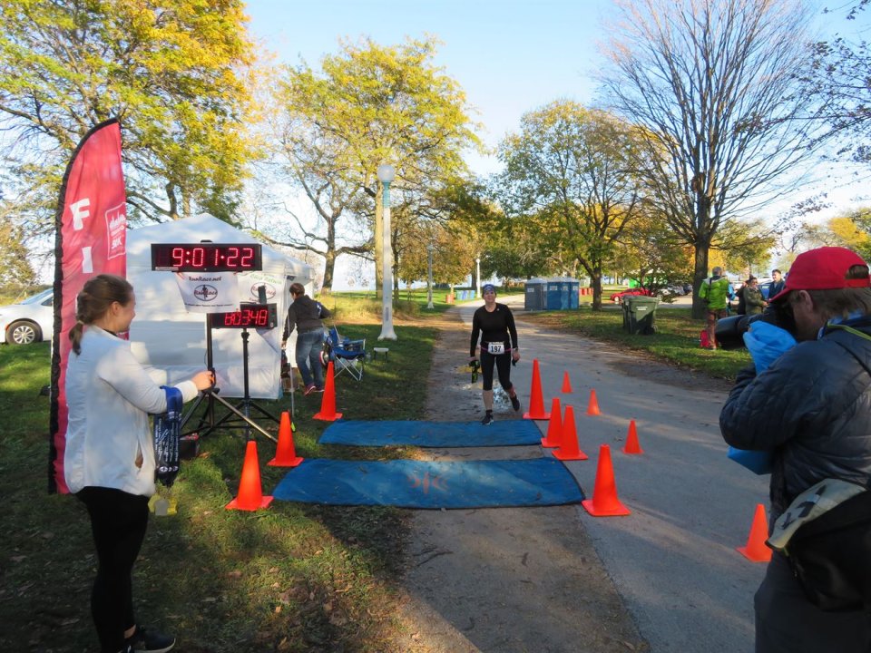 Action at Foster Beach Aid Station, Start/Finish Area