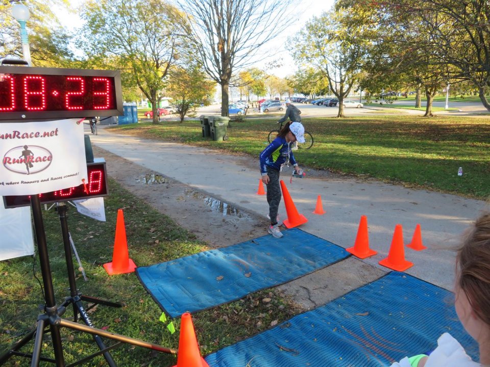 Action at Foster Beach Aid Station, Start/Finish Area