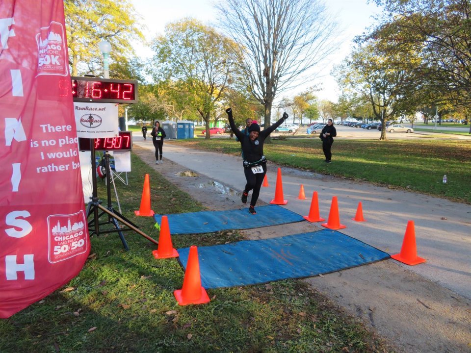 Action at Foster Beach Aid Station, Start/Finish Area