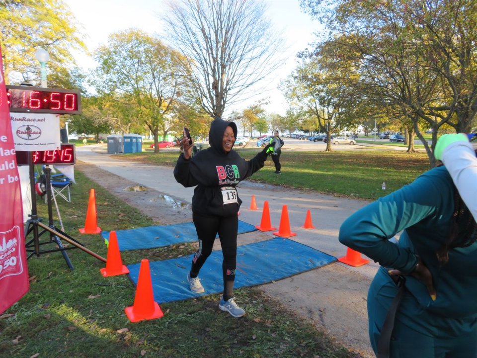 Action at Foster Beach Aid Station, Start/Finish Area