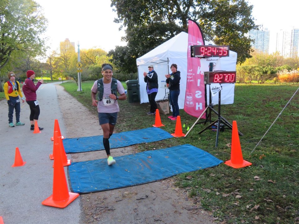 Action at Foster Beach Aid Station, Start/Finish Area