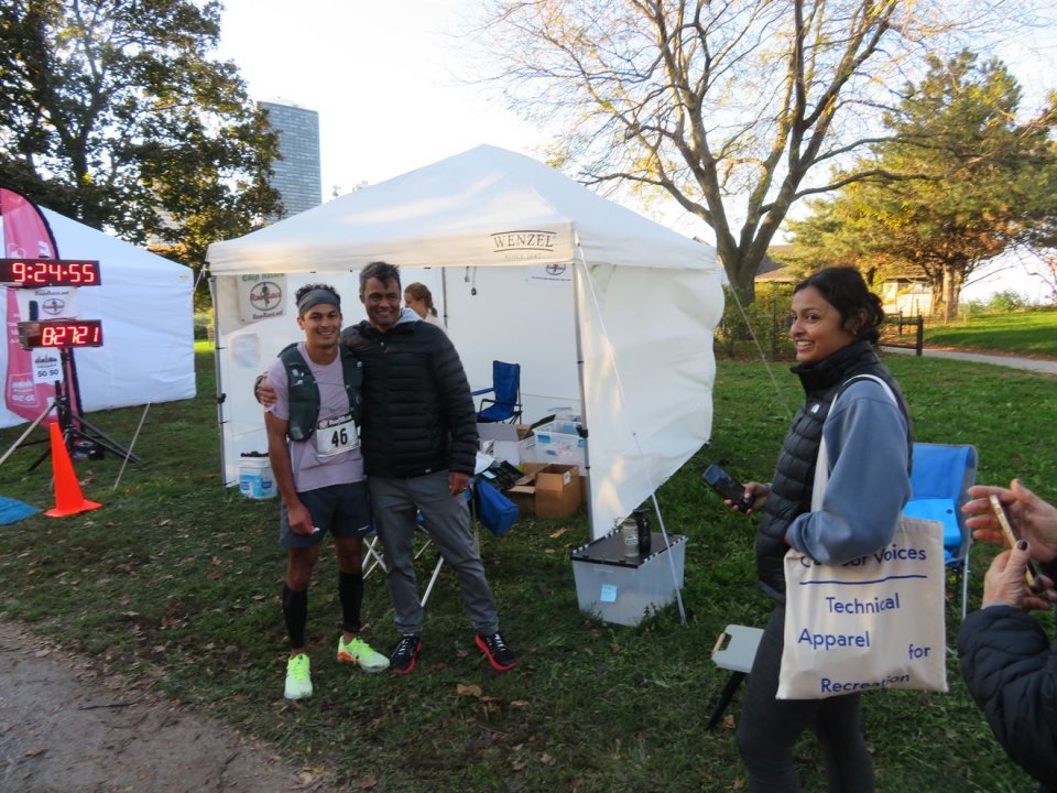 Action at Foster Beach Aid Station, Start/Finish Area