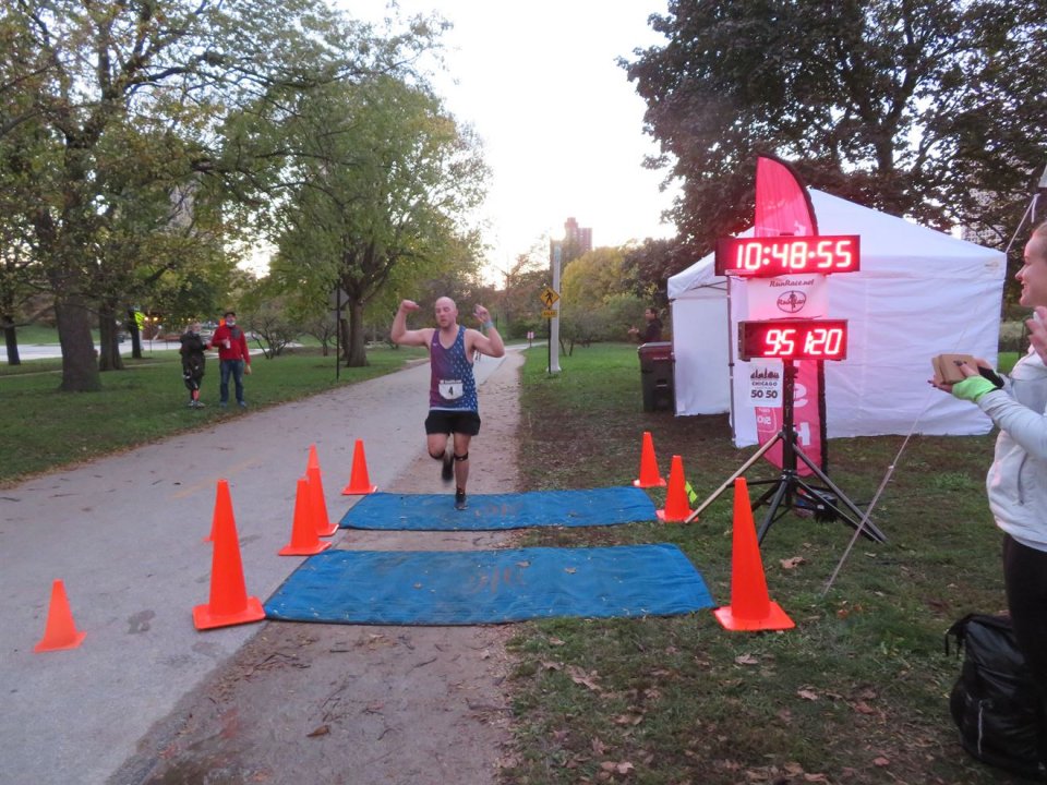 Action at Foster Beach Aid Station, Start/Finish Area