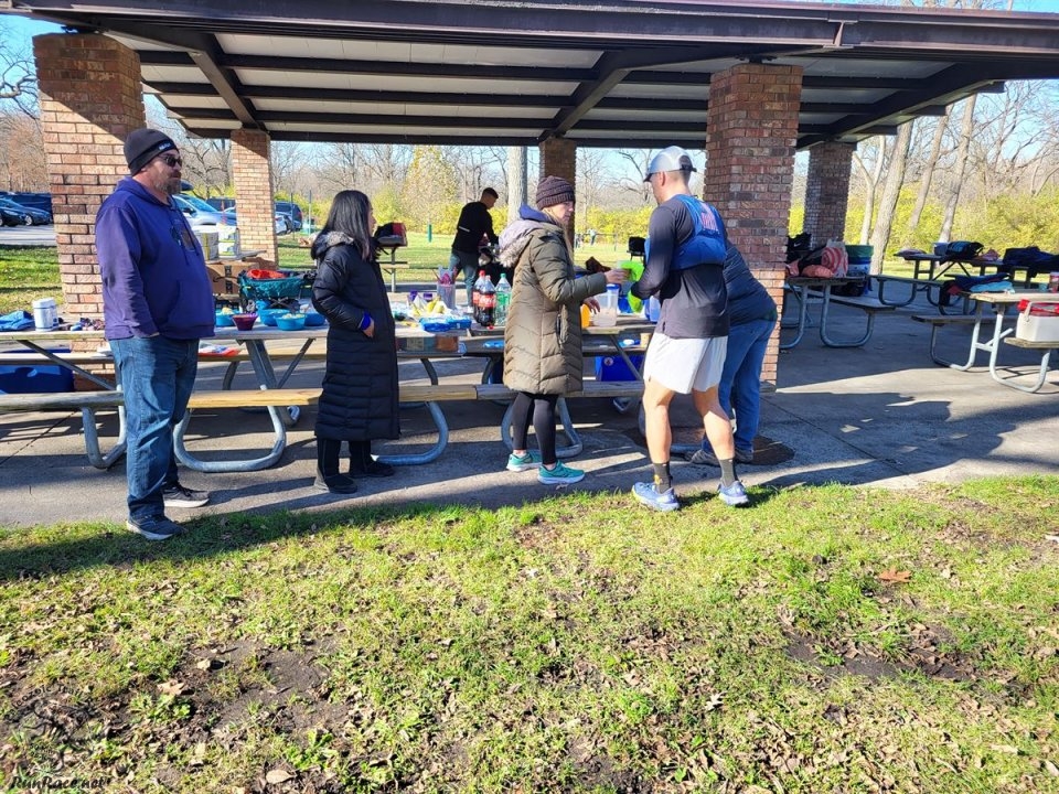 Action at Palos Park Woods North Start/Finish Area...