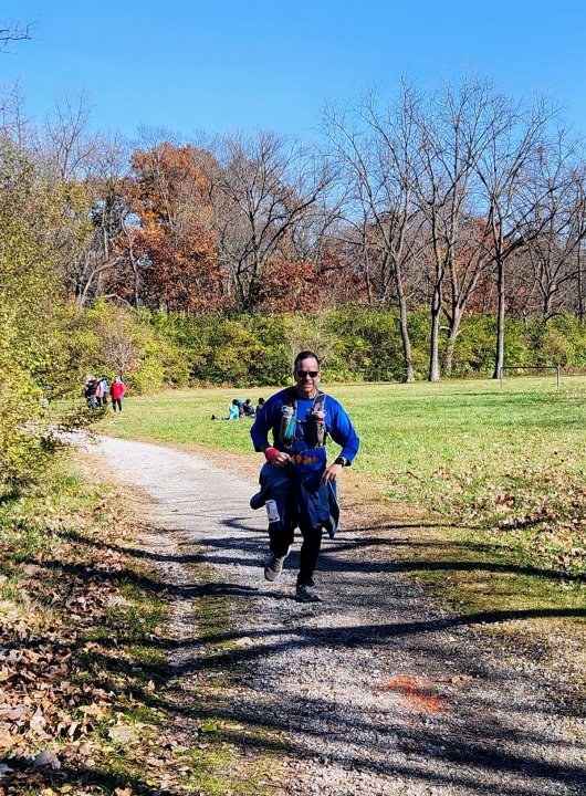 Action at Palos Park Woods North Start/Finish Area : Michelle's Phone...
