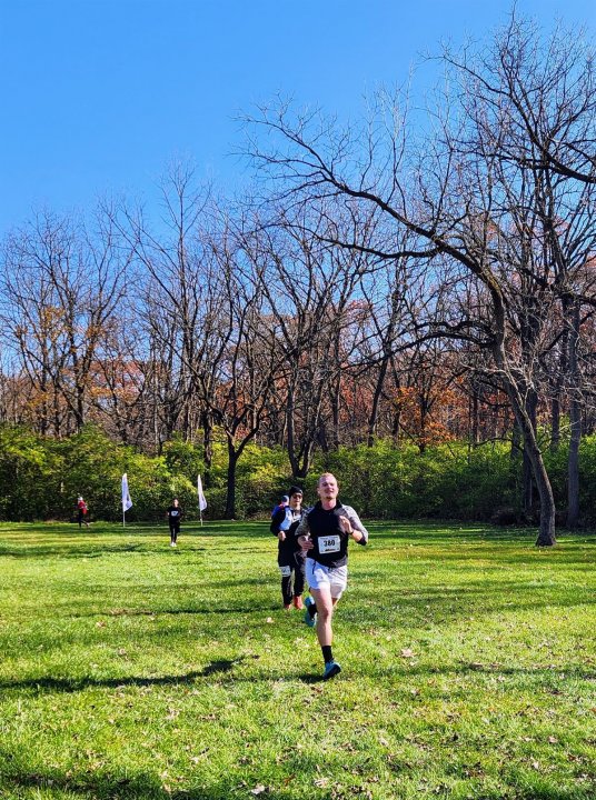 Action at Palos Park Woods North Start/Finish Area : Michelle's Phone...