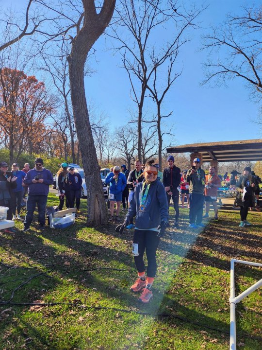 Action at Palos Park Woods North Start/Finish Area : Michelle's Phone...