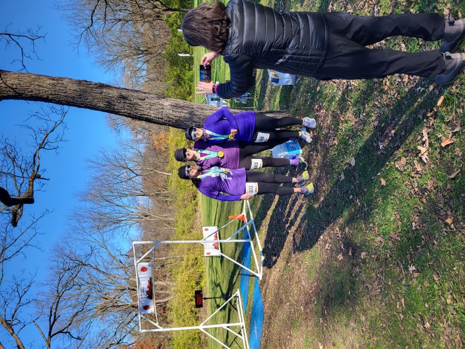 Action at Palos Park Woods North Start/Finish Area...