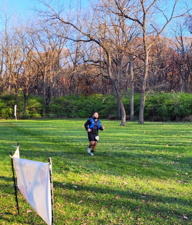 Action at Palos Park Woods North Start/Finish Area : Michelle's Phone...