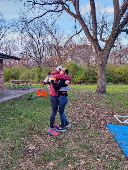 Action at Palos Park Woods North Start/Finish Area : Michelle's Phone...